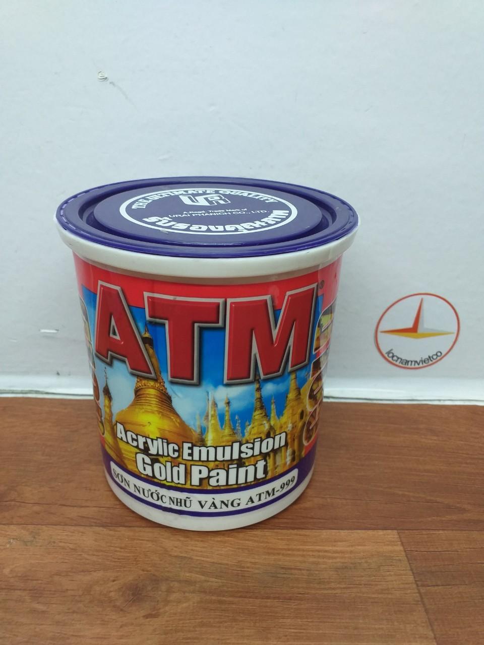 Sơn nhũ vàng ATM 999 cho bê tông 875ml