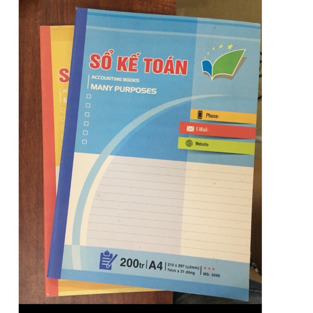 sổ kế toán A4  120 trang - 200trang