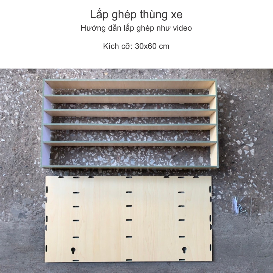 Thùng xe đồ chơi treo tường cho bé