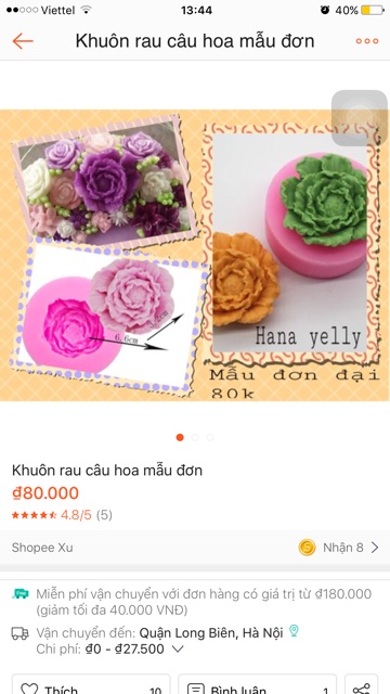 Combo 7 Khuôn Silicon Dụng Cụ Làm Thạch Rau Câu 4D