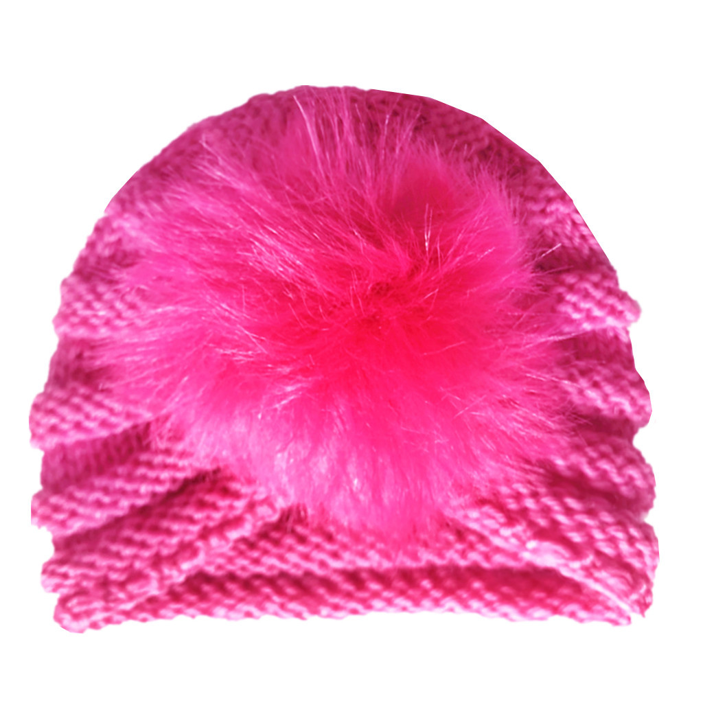 Mũ turban lông vũ dễ thương cho bé(0-12 tháng)