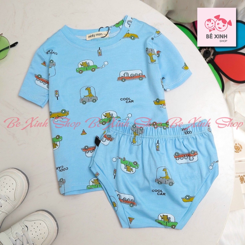 [FREESHIP] Bộ Chip Cộc Tay Cho Bé Gái Bé Trai Minky Mom BX11 Chất Liệu Thun Lạnh Họa Tiết Mới Lạ, Bảng Màu Cực Đẹp - Bé Xinh Shop