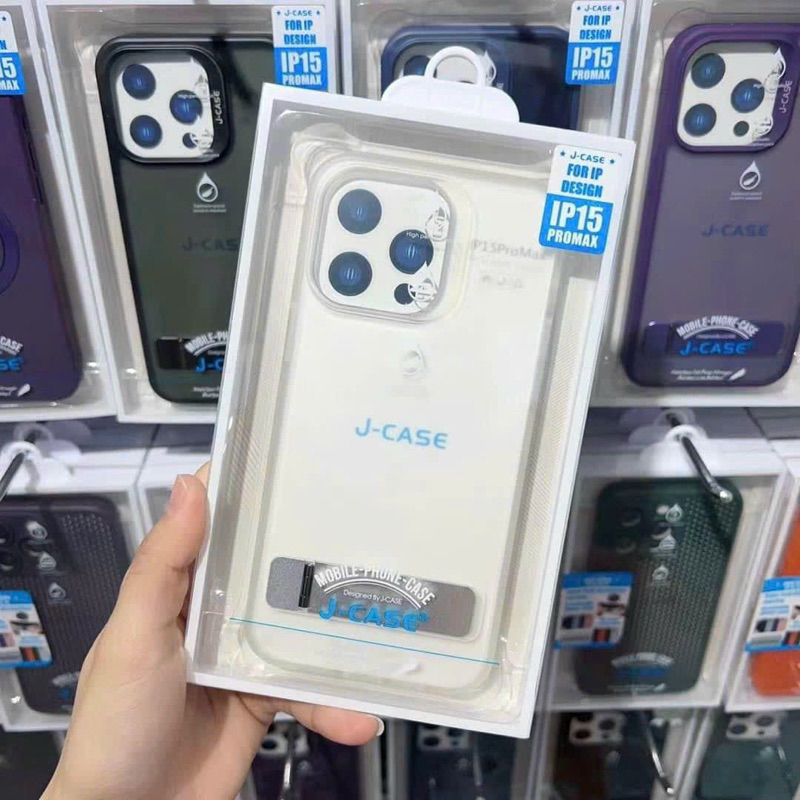 Ốp J-Case lưng nhám chống shock Kiêm giá đỡ Iphone 15 pro/ ip15 pro max