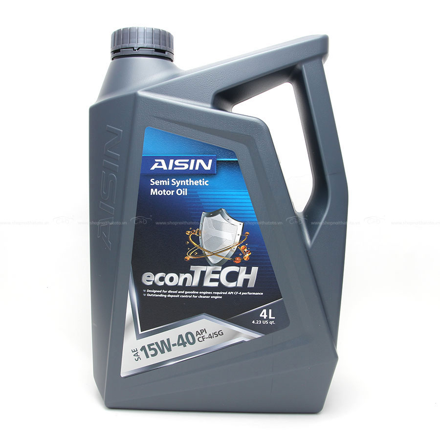 Nhớt Động Cơ AISIN ECSF1544P 15W-40 CF4 SG Econtech+ Semi Synthetic 4L