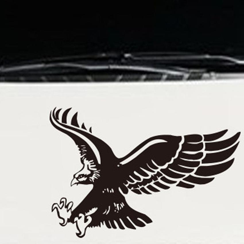 Decal hình Đại Bàng dán xe ( Đen )
