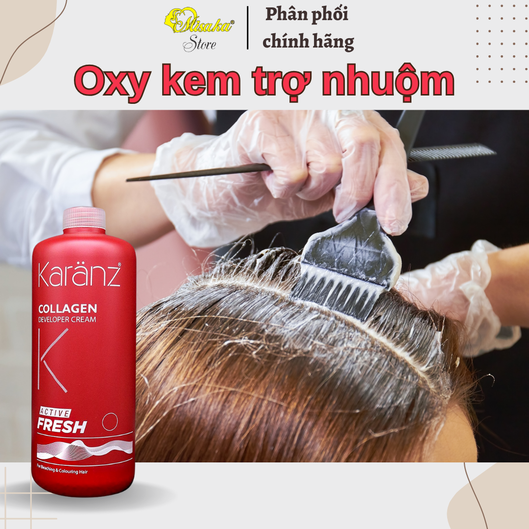 Oxy trợ nhuộm cao cấp Karanz Collagen - 1000ml