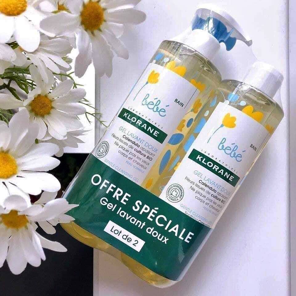 Sữa tắm gội 2 in 1 Klorane bebe Pháp (mẫu mới lẻ 1 chai)