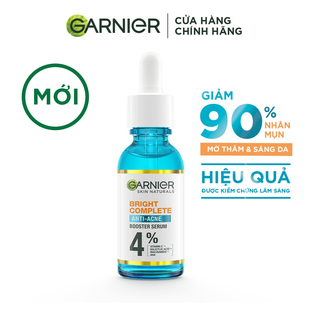Tinh chất garnier giảm mụn mờ thâm cho da dầu, mụn 30ml