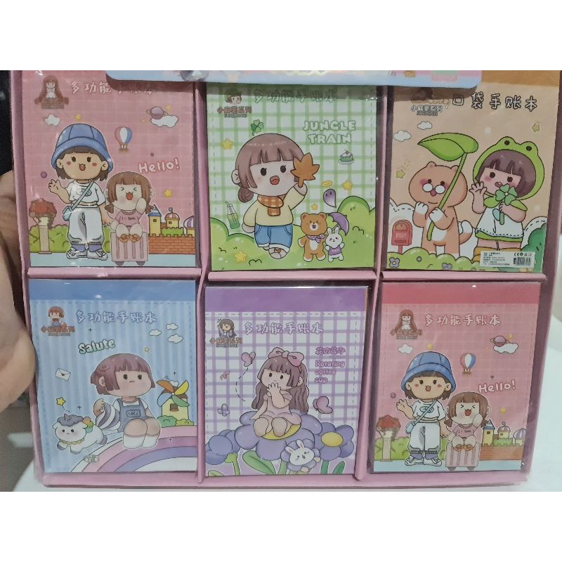 Bộ 24 tờ sticker chibi hoạt hình size 8.6cm dễ thương