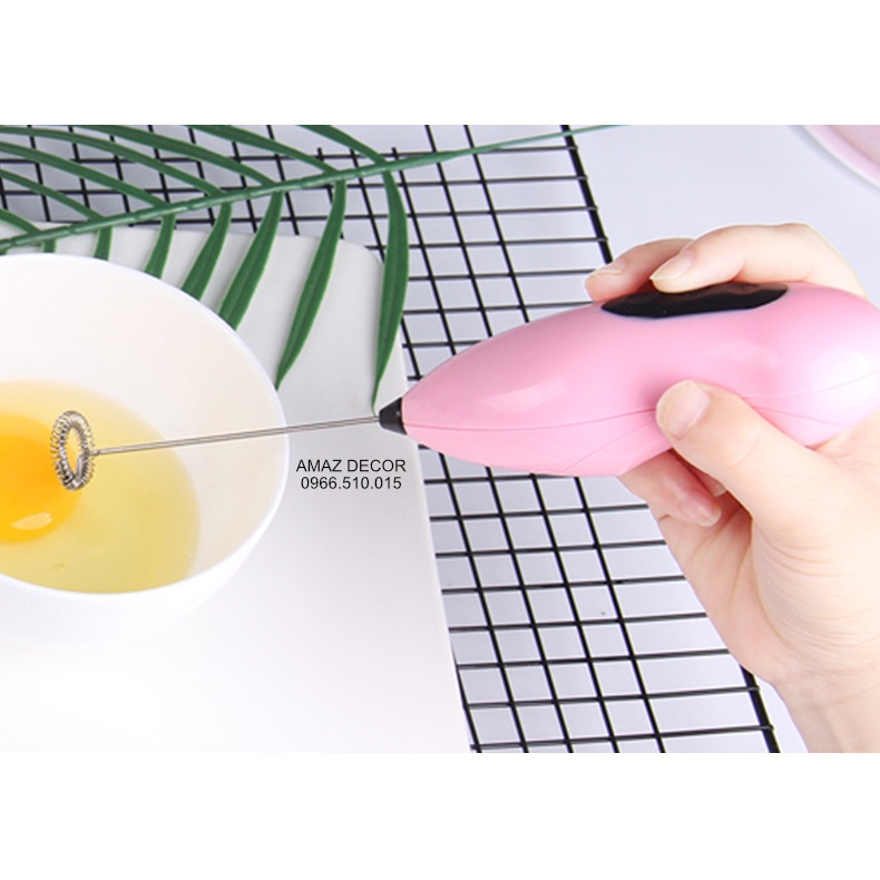 Máy Đánh Trứng Tạo Bọt Cafe Cầm Tay Chạy Pin Tiểu AA Mini