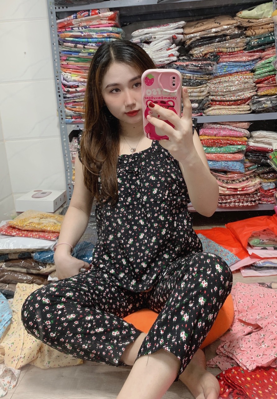 (GIÁ SỐC) Đồ bộ mặc nhà lụa mango có túi dưới 58kg