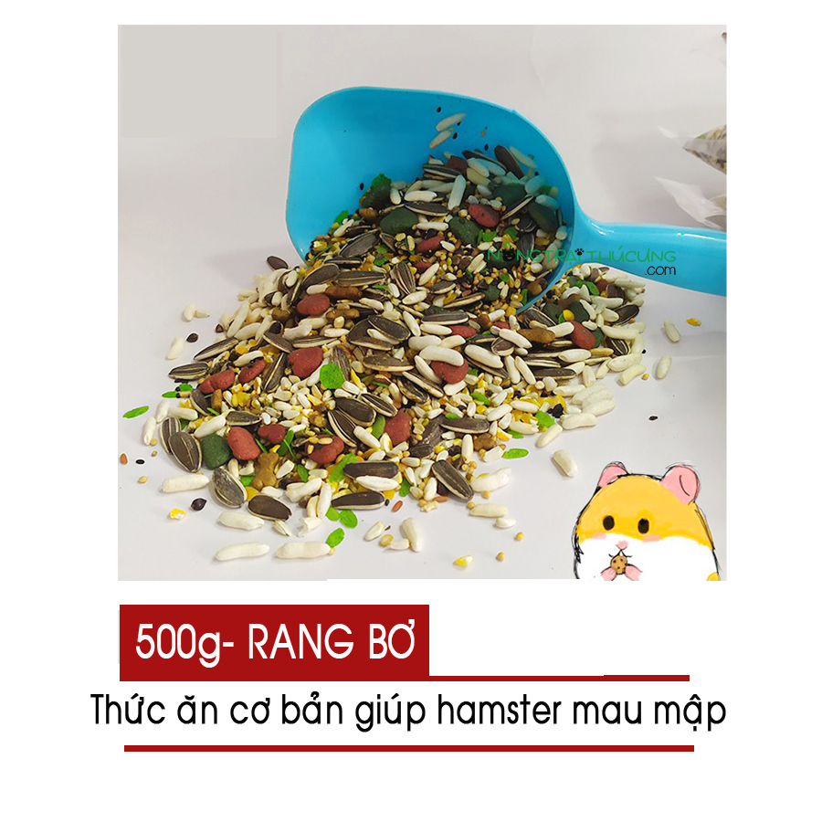 [Hoàn tiền 10%] Thức Ăn Ngũ Cốc RANG BƠ dành cho Hamster - Gói 500gr - [Nông Trại Thú Cưng]