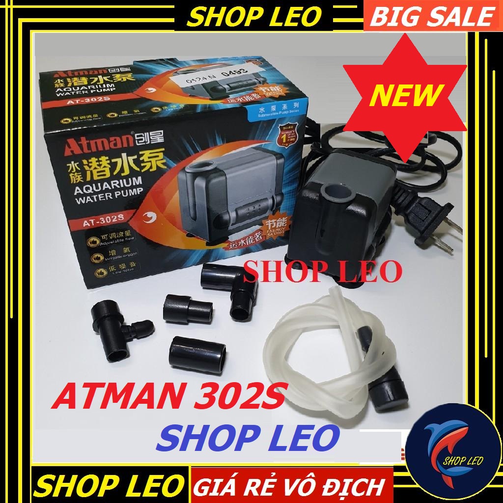 Máy bơm Atman 302S - Bơm chìm bể cá cảnh - hồ thủy sinh - phụ kiện cá kiếng - shopleo