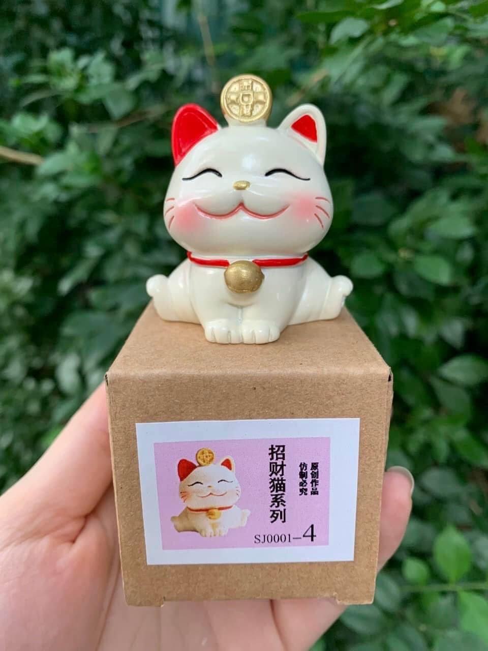 Sét 4 chú mèo thần tài may mắn