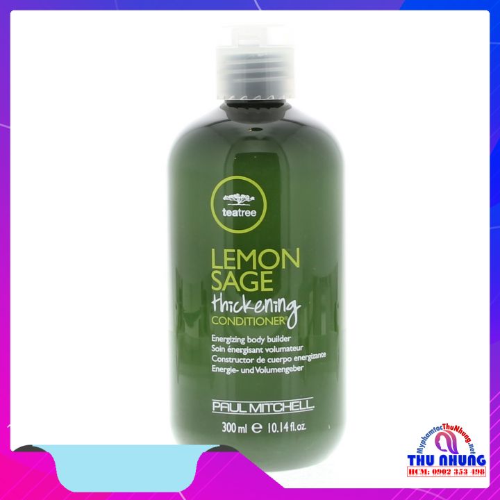 [+Tặng mũ trùm]Dầu xả tóc dầu Paul mitchell Lemon Sage Thickening shampoo 300ml (USA)