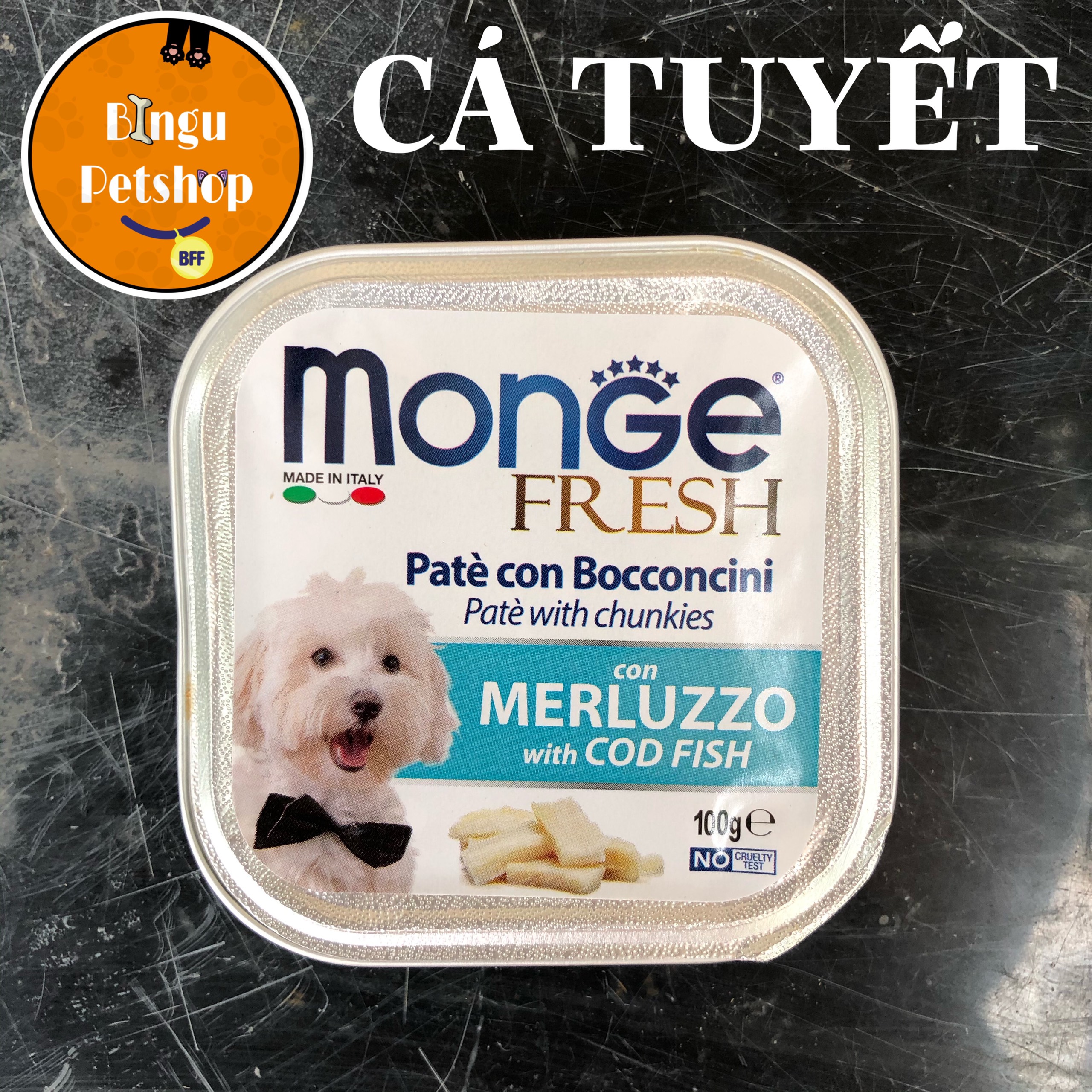THỨC ĂN PATE Ý MONGE CAO CẤP CHO CHÓ 100G [ĐỦ VỊ]