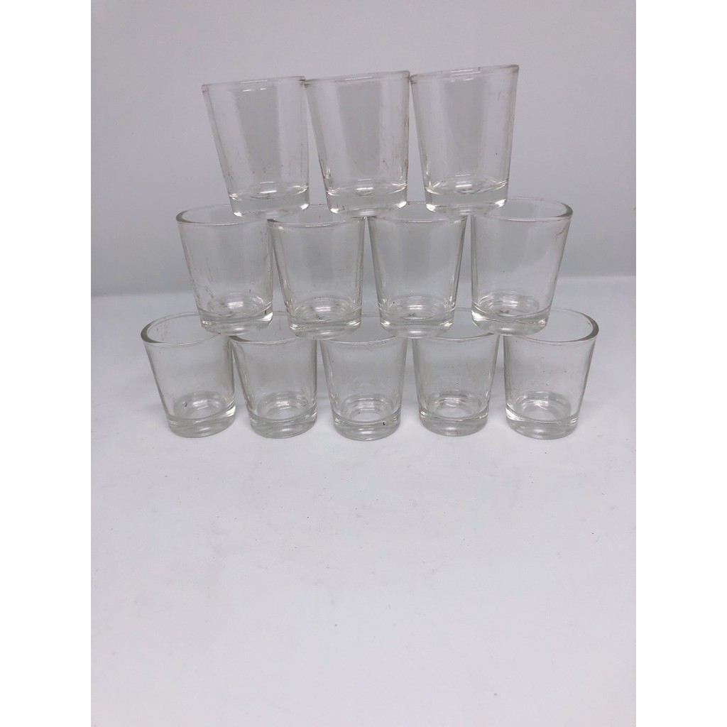 🥂 COMBO 12 ly thủy tinh uống rượu bầu nhỏ