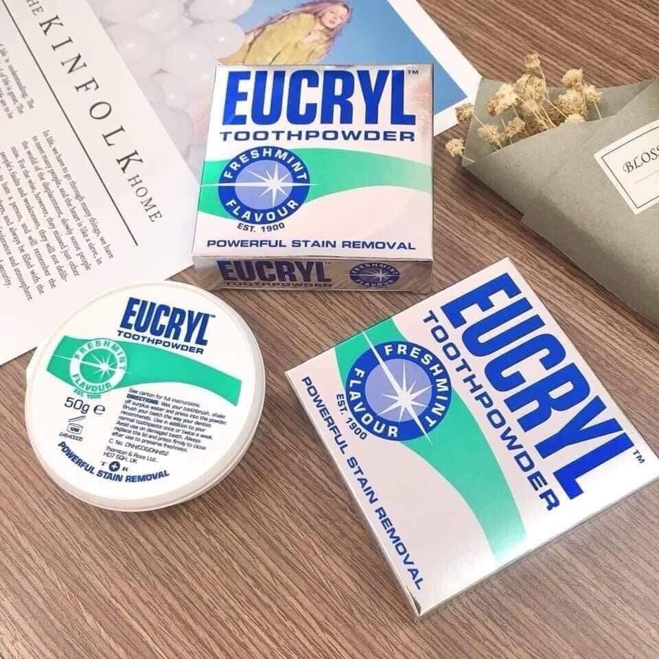 Bột Tẩy Trắng Răng Eucryl Toothpowder Freshmint 50g