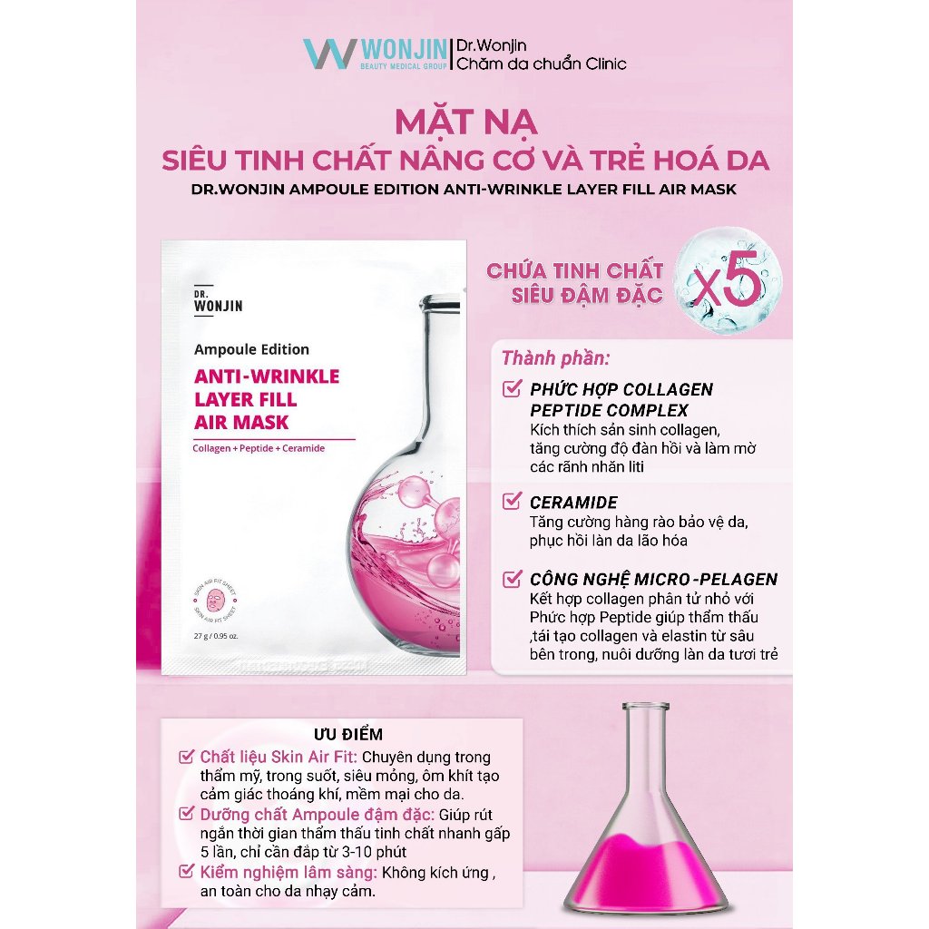 Mặt Nạ Giấy Wonjin Hàn Quốc 30g