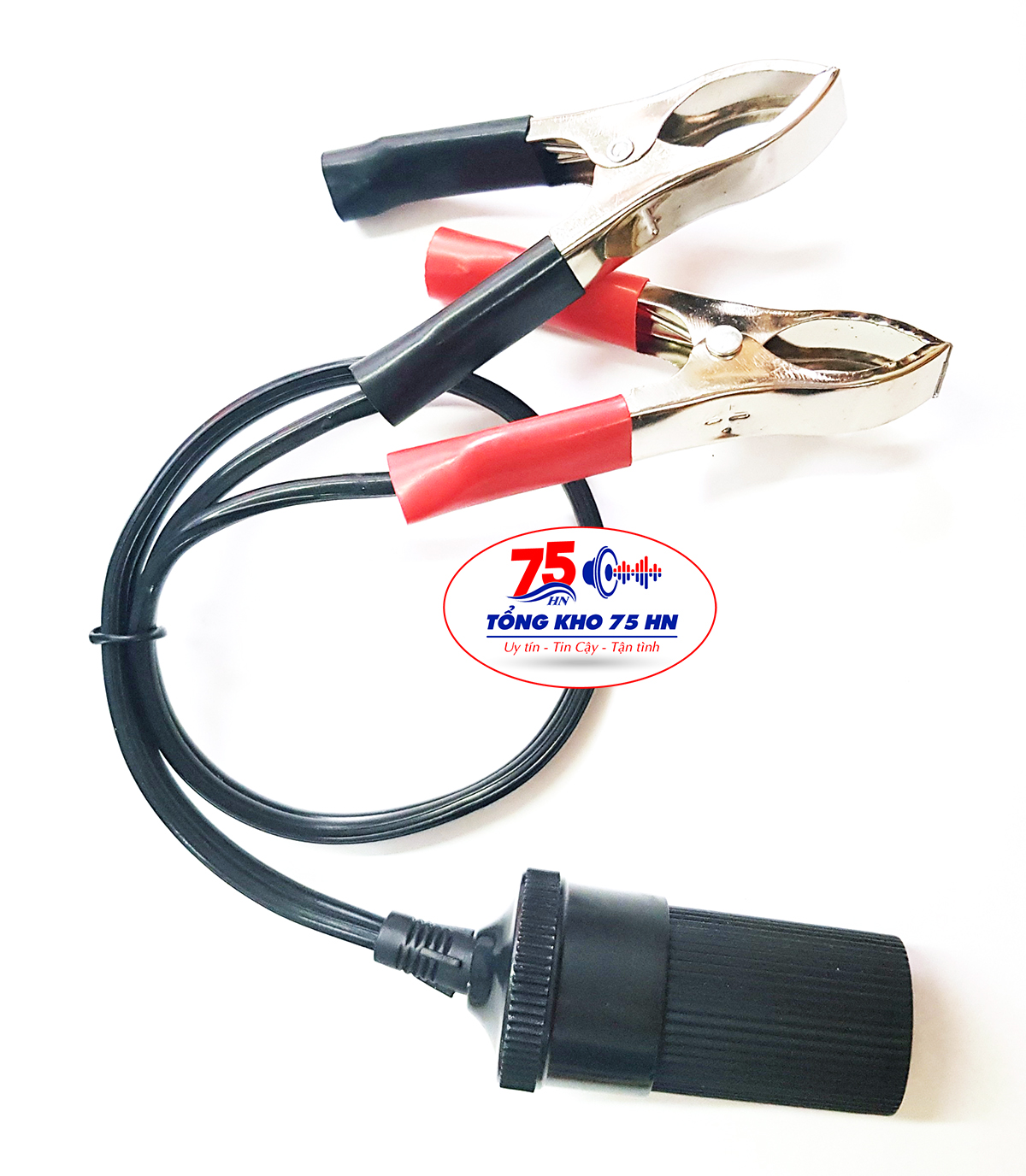 Cáp chuyển kẹp chì Ắcquy sang tẩu 12v trên ô tô tiện lợi