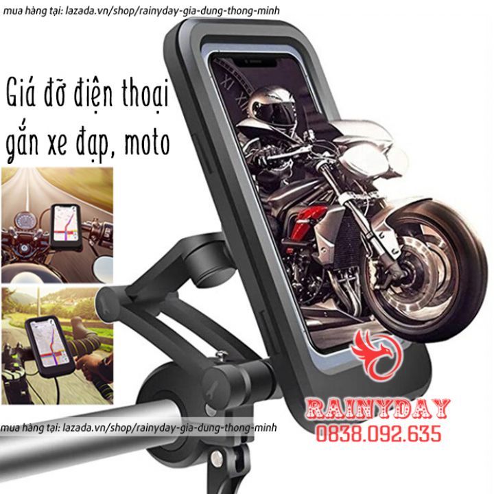 Giá đỡ điện thoại xe đạp, kẹp điện thoại xe đạp thể thao gắn trên ghi đông moto xe máy chống nước