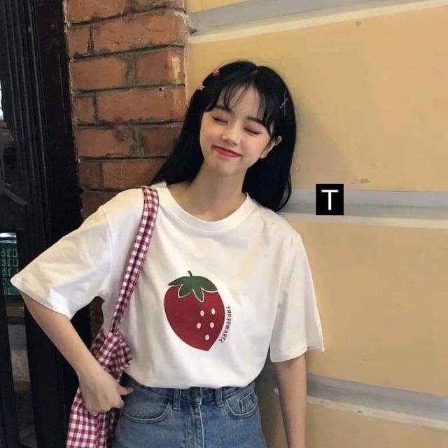 Áo phông quả Cherry và Dâu Tây DTR0519