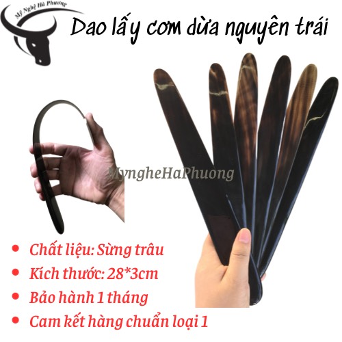 [Loại 1] Dao sừng lấy cơm dừa nguyên trái kiểu Thái Lan