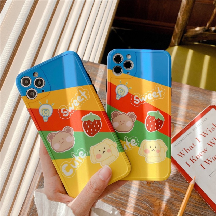 Ốp lưng iphone cao cấp full viền ốp silicon gấu Sweet dành cho iphone6/ iphone 6 plus/ iphone 7/ iphone 7plus/ iphone 8/ iphone 8plus/ iphone X/ iphone Xs max/ iphone 11/ iphone 11 pro/ iphone 11 pro max