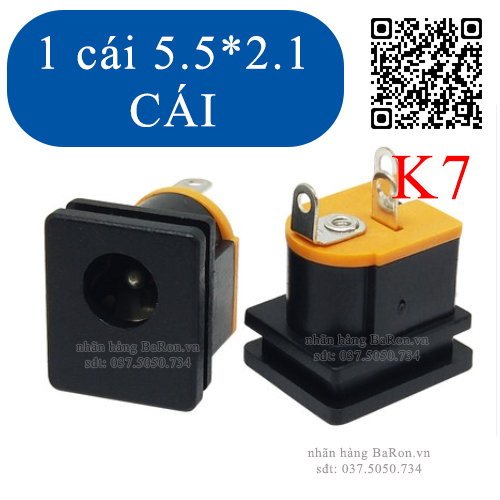 Jack cắm nguồn DC 5.5x2.1 Jack đực 5.5x2.5 (nhiều loại)