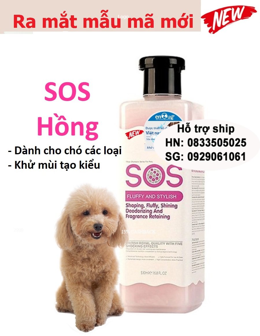 MẪU MÃ MỚI - Sữa tắm SOS cho chó mèo Dầu Gội đầu cho thú cưng