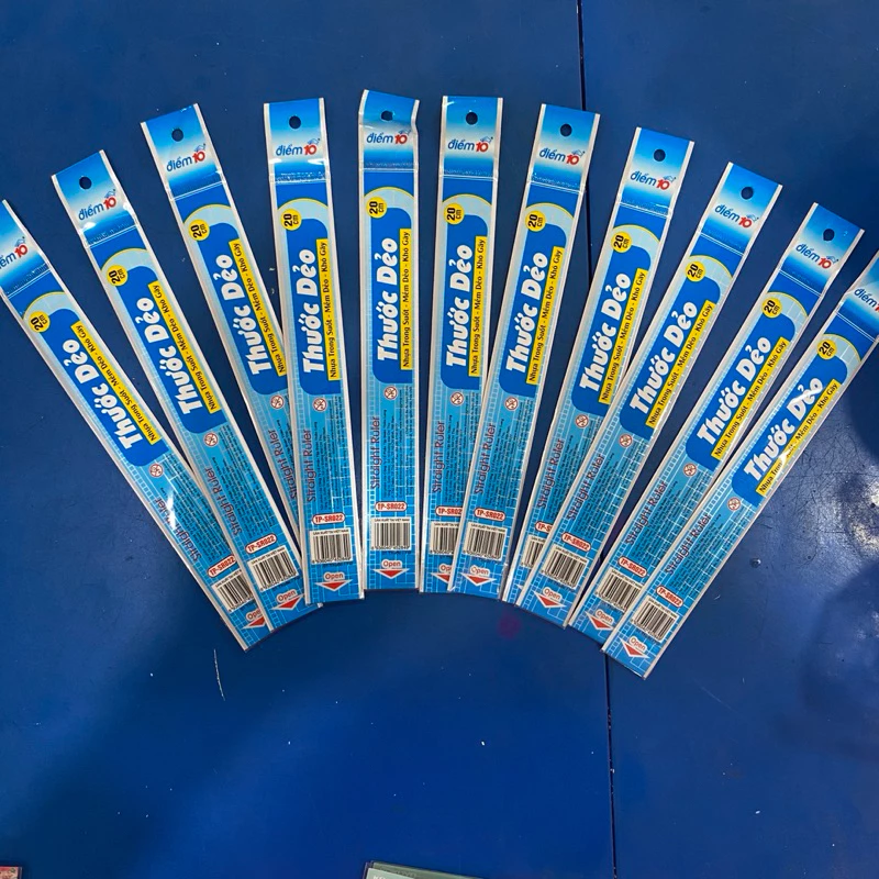 Combo 5 Cây Thước dẻo PVC Điểm 10 Thiên Long