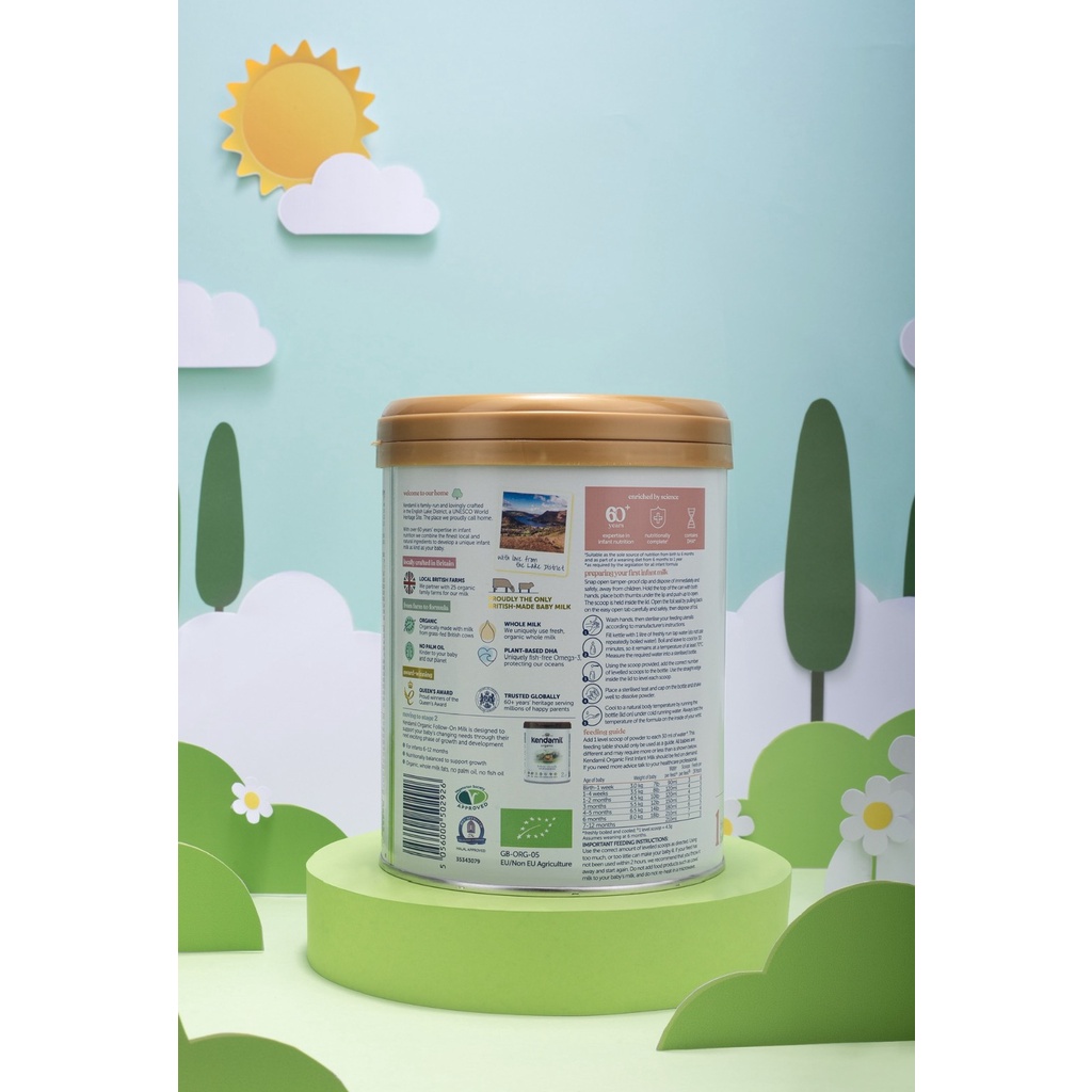 Sữa Công Thức Hữu Cơ Kendamil Organic chứa HMOs Số 1 (800g)