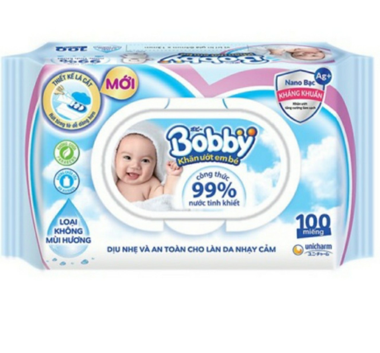 [HCM]Khăn ướt trẻ em Bobby 100 miếng