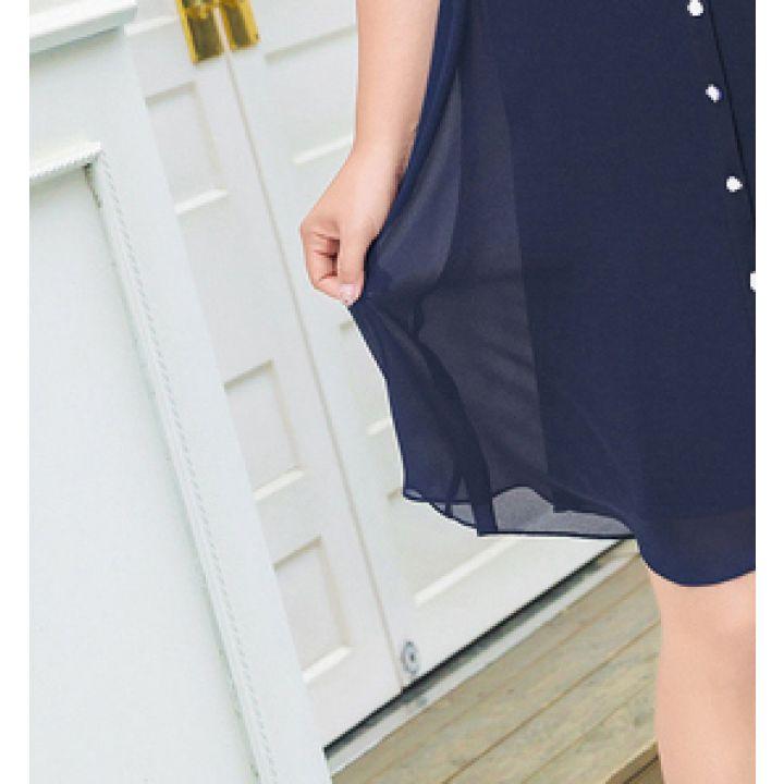 Đầm bigsize, đầm béo, đầm suông dáng sơ mi MQ 10