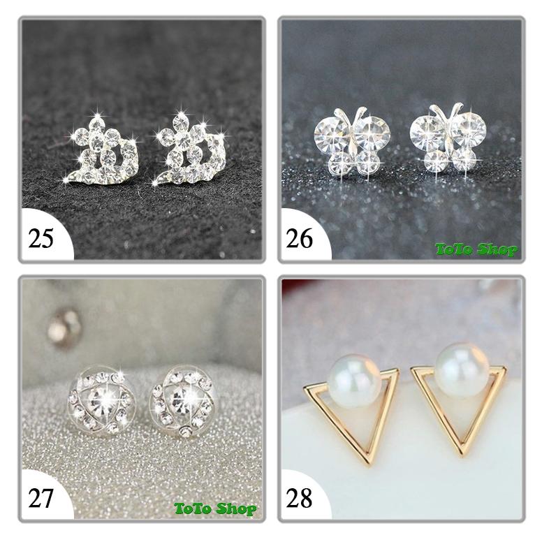 [01 đôi tùy chọn mẫu] Bông tai phong cách Hàn Quốc siêu dễ thương BSTKNu - [ToToShop]