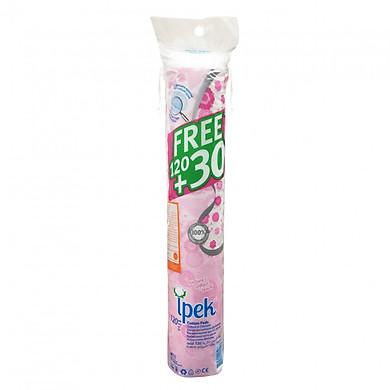 BÔNG TẨY TRANG IPEK 120 MIẾNG + FREE 30 MIẾNG