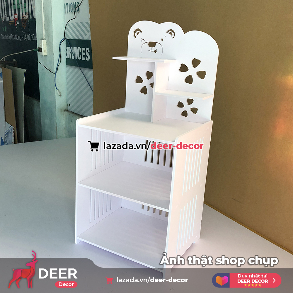 Bookcase bedside cabinet multi-purpose bear-deer decor