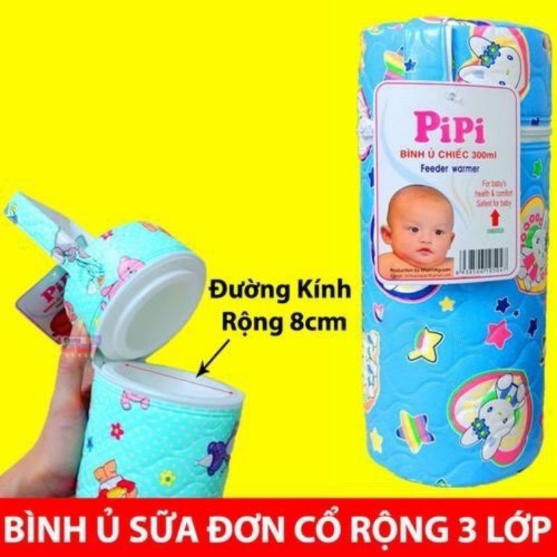 Bình ủ đơn PiPi giữ nhiệt bình sữa cổ rộng cho bé