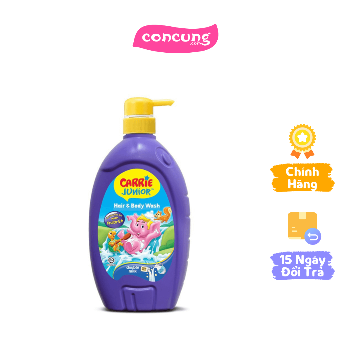 Sữa tắm gội toàn thân cho bé từ 2 tuổi Carrie Junior hương Tinh chất sữa 700g