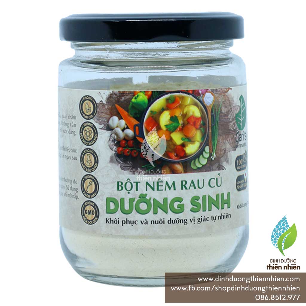 [HCM][Gia Vị] [Hủ 125g] Bột Nêm Rau Củ Dưỡng Sinh Jan's Powder 125g