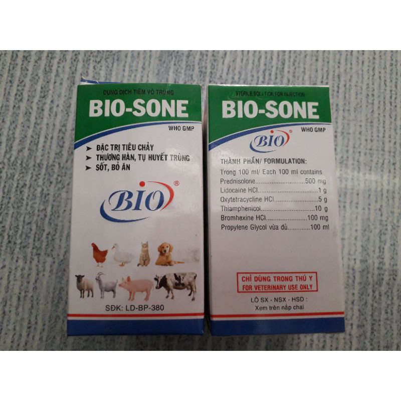 Bio Sone. Tiêu chảy, thương hàn gà, vịt heo, chó, mèo
