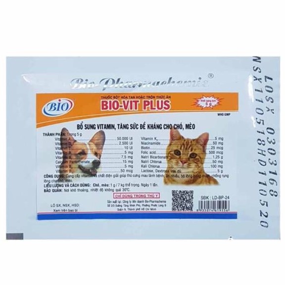 Vitamin Dành Cho Chó Mèo Bio-Vit Gói 5g