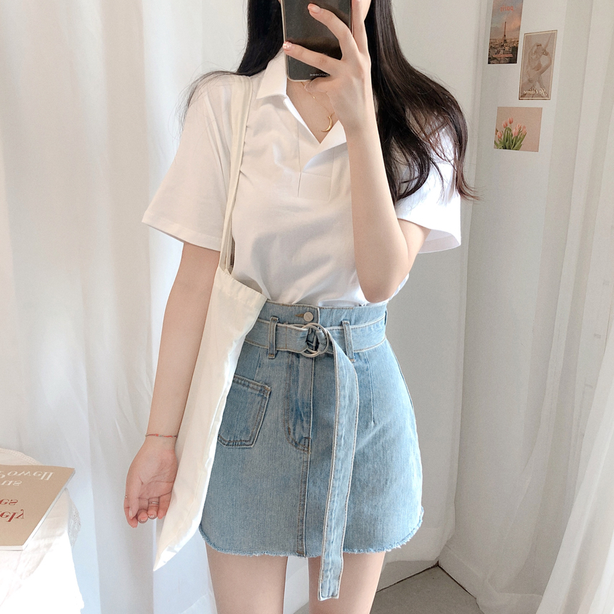 áo thun cổ Polo nữ