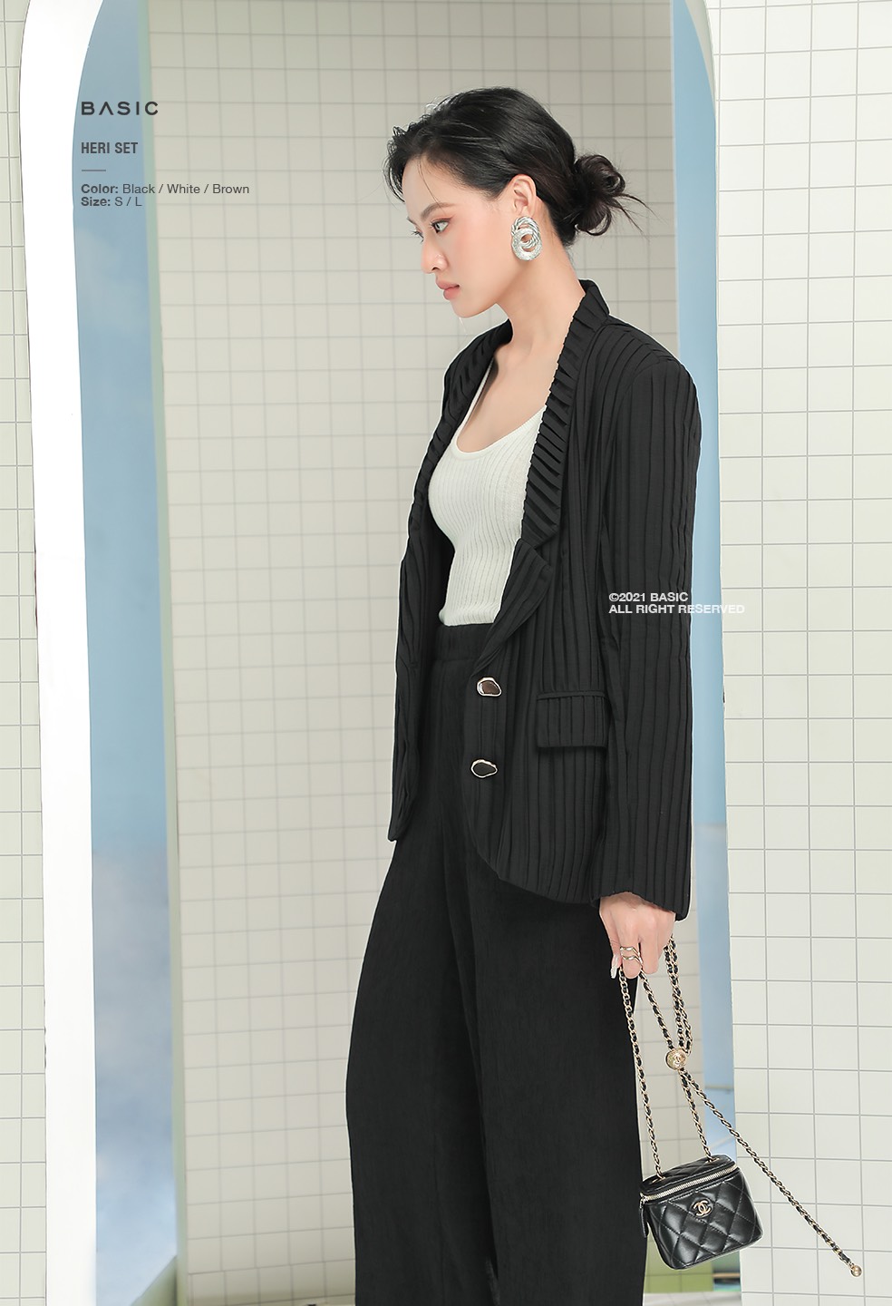 Set áo blazer và quần dài BASIC HERI SET