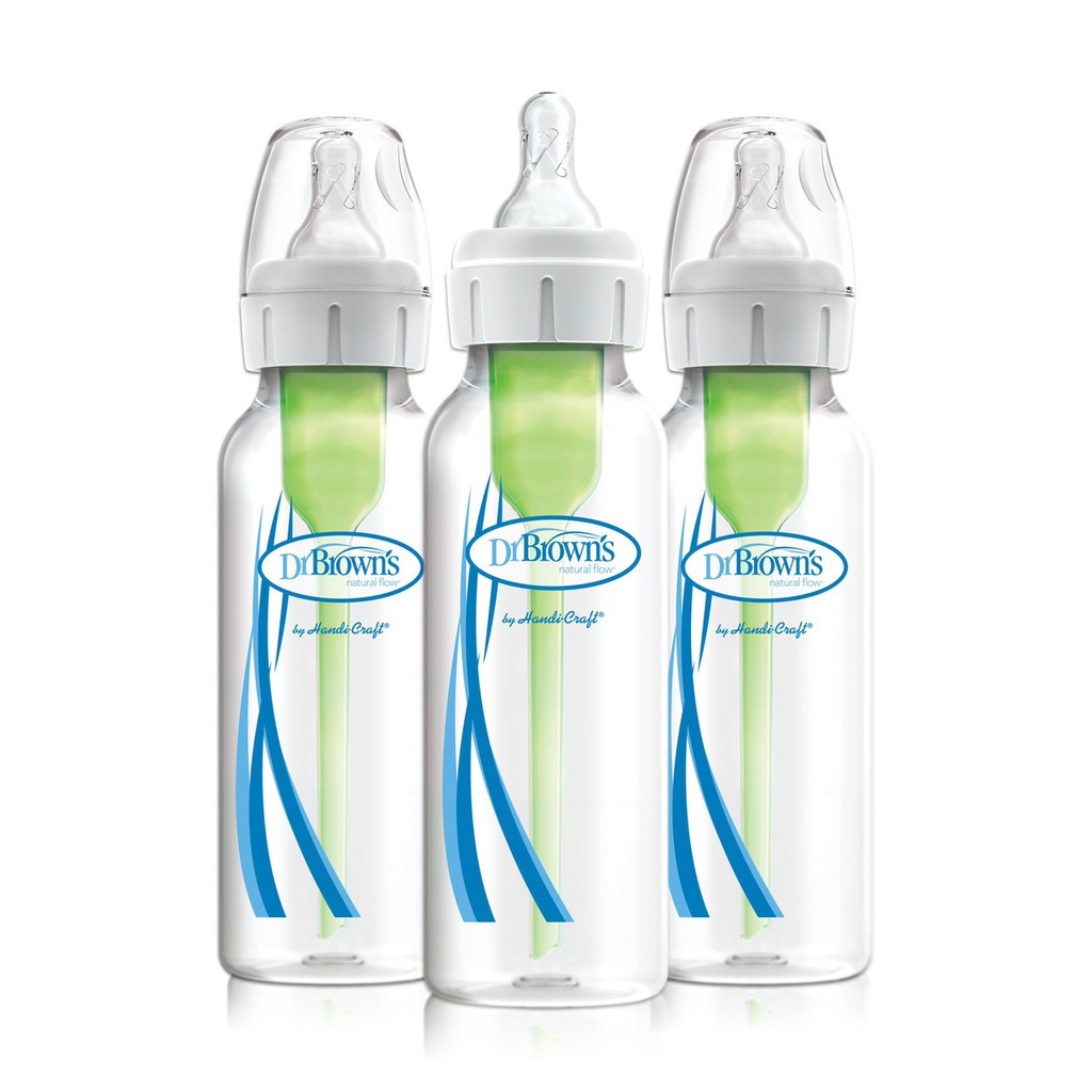 SET 3 BÌNH SỮA DR BROWNS NATURAL FLOW ANTI COLIC 120ML / 250ML (HAY OPTIONS PLUS )