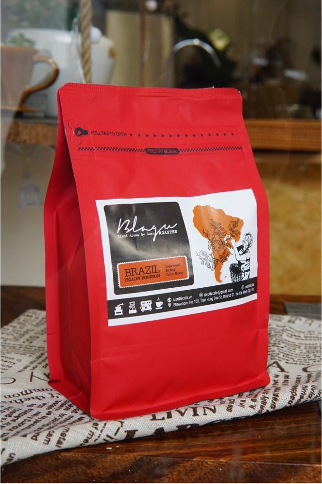 CÀ PHÊ HẠT ĐÃ RANG BLAGU COFFEE, BRAZIL YELLOW BOURBON