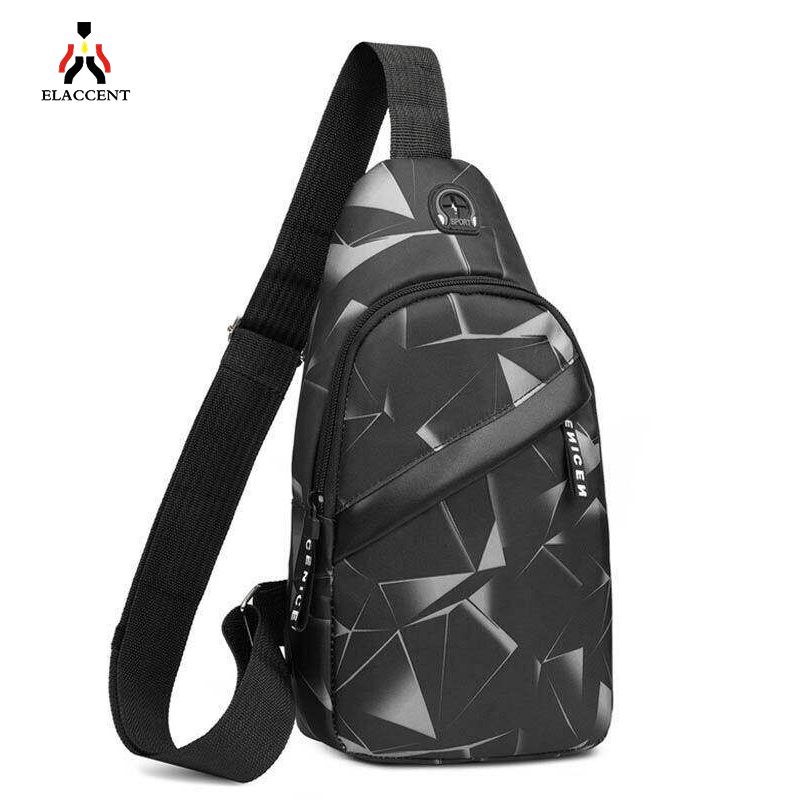 Johnn Men's Korean fashion nylon Oxford cloth shoulder bag cool men's crossbody bag trend casual crossbody bag