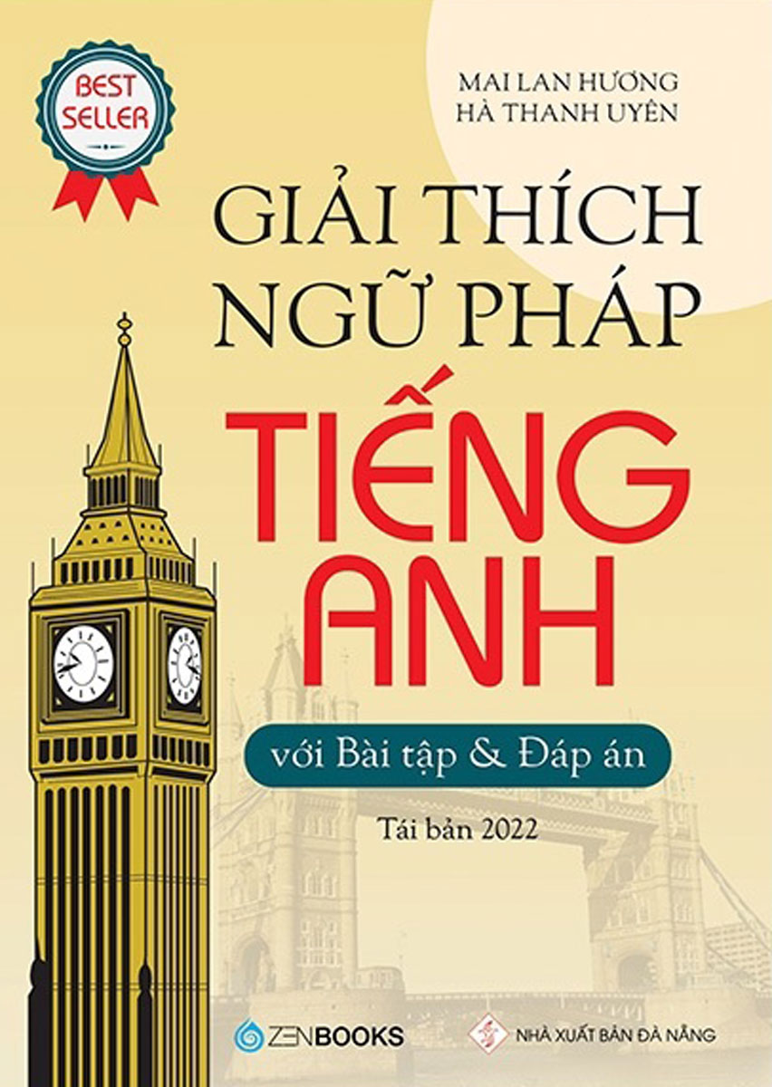 Sách - Giải Thích Ngữ Pháp Tiếng Anh Với Bài Tập Và Đáp Án (Bìa vàng) - Mai Lan Hương - Newshop (Zen)