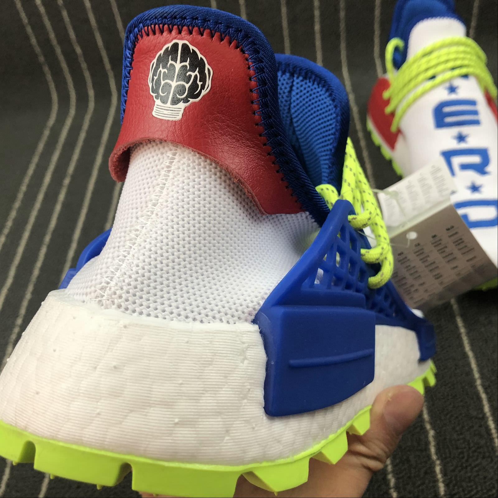 [Hàng Mới] Giày thể thao Human Race NMD Pharrell Nerd  đen trắng đế xanh