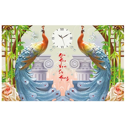 Tranh đính đá gia hòa vạn sự hưng vs261 kích thước 80x53cm